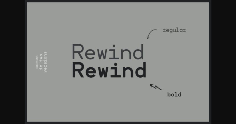 Rewind Font Poster 10