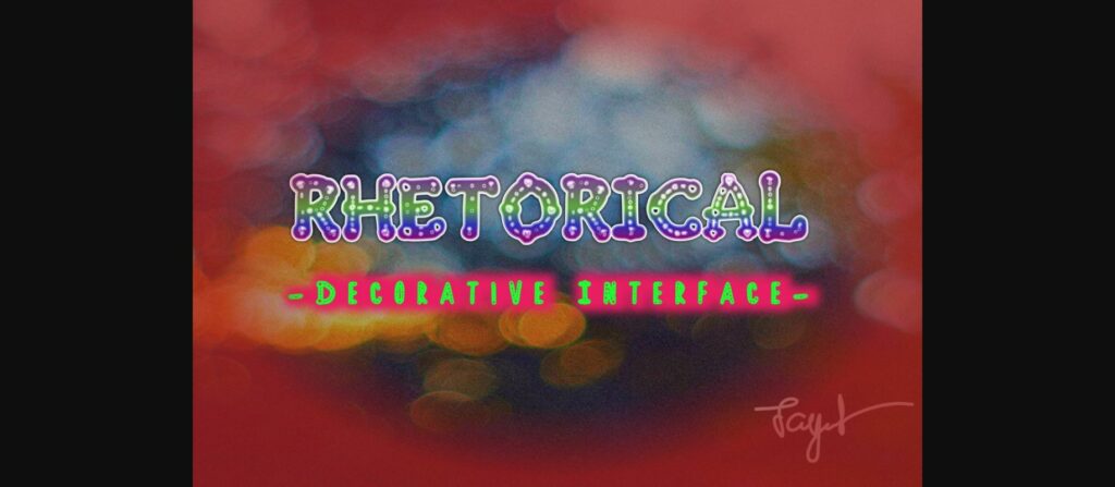 Rhetorical Font Poster 3