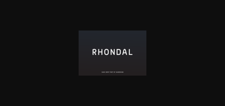 Rhondal Font Poster 3