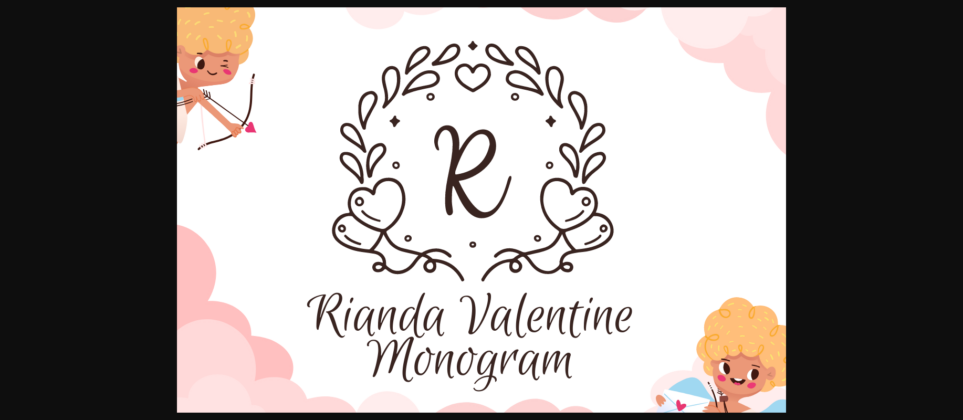 Rianda Valentine Monogram Font Poster 3