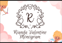 Rianda Valentine Monogram Font Poster 1
