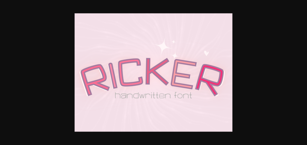 Ricker Font Poster 3