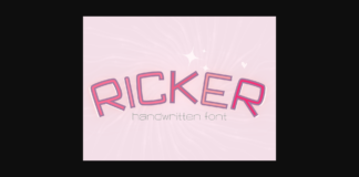 Ricker Font Poster 1