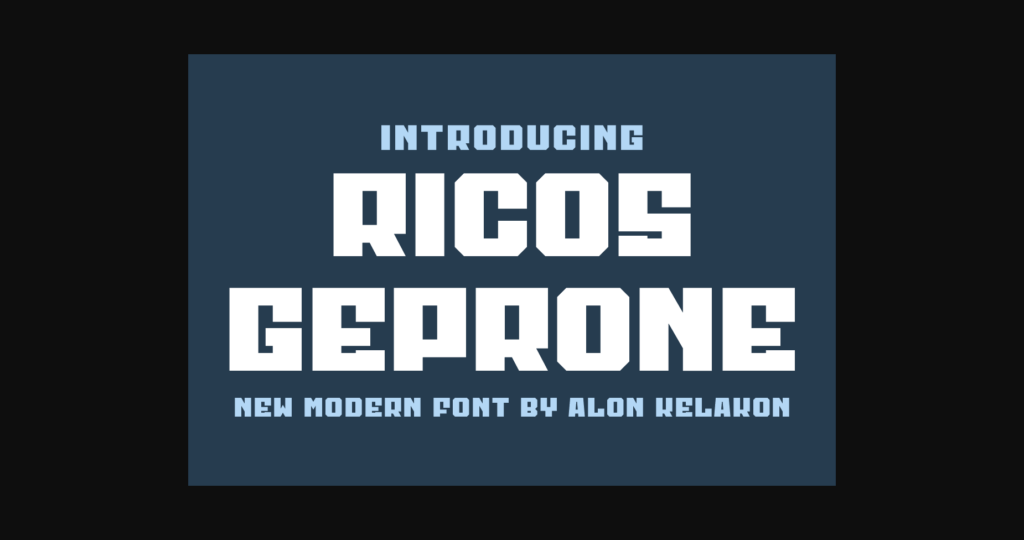 Ricos Geprone Font Poster 1