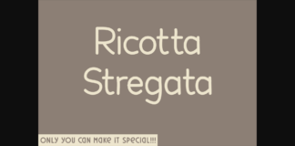 Ricotta Stregata Font Poster 1