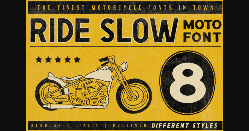 Ride Slow Font Poster 3