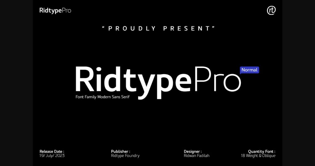 Ridtype Pro Font Poster 4