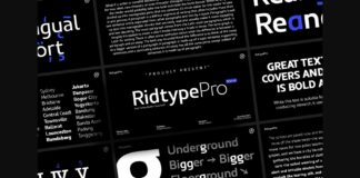 Ridtype Pro Font Poster 1