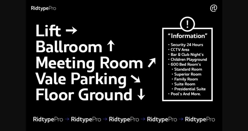 Ridtype Pro Font Poster 9