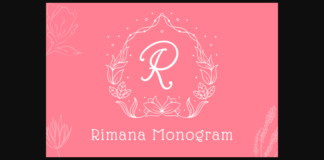 Rimana Monogram Font Poster 1