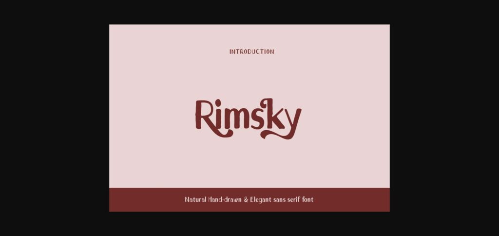 Rimsky Font Poster 1