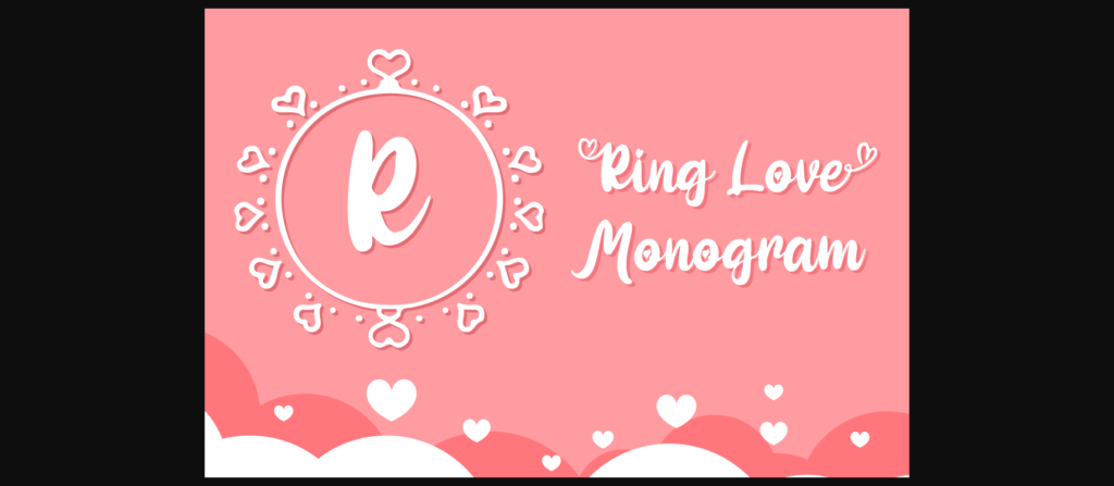 Ring Love Monogram Font Poster 1