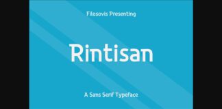 Rintisan Font Poster 1