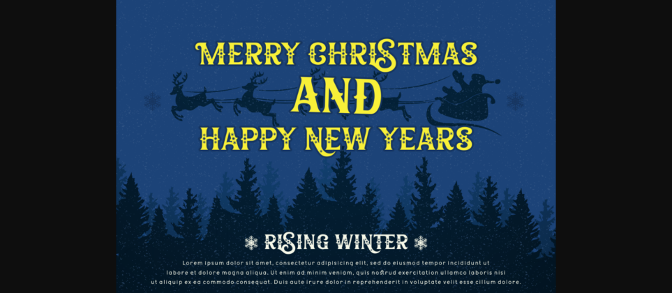 Rising Winter Font Poster 5