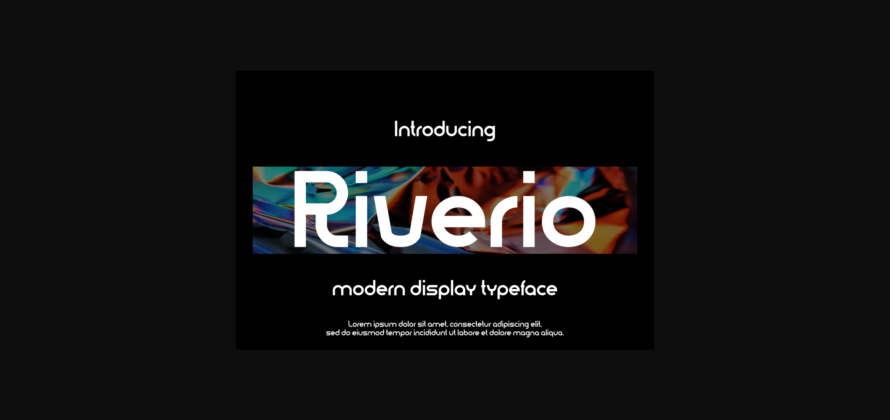 Riverio Font Poster 3