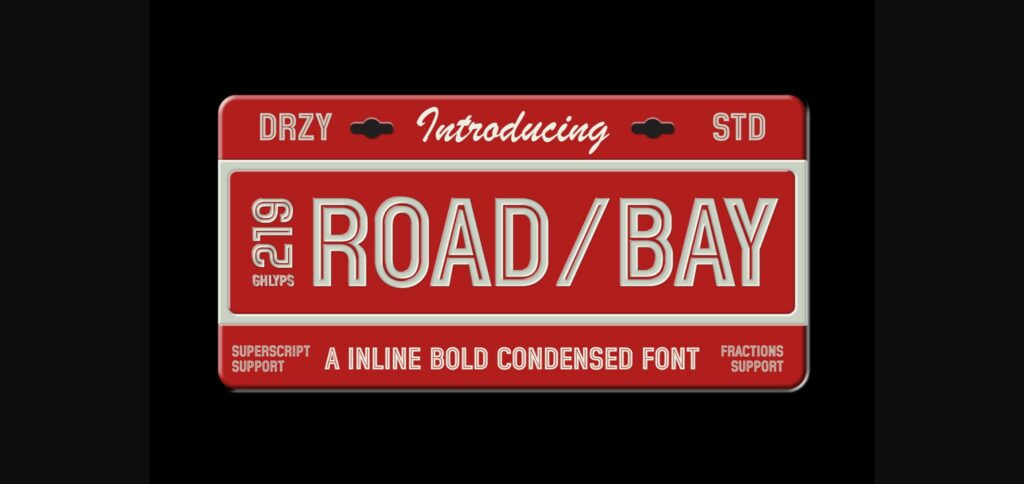 Roadbay Inline Bold Condensed Font Poster 3