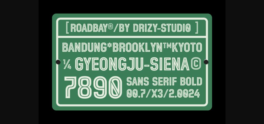 Roadbay Inline Bold Condensed Font Poster 4