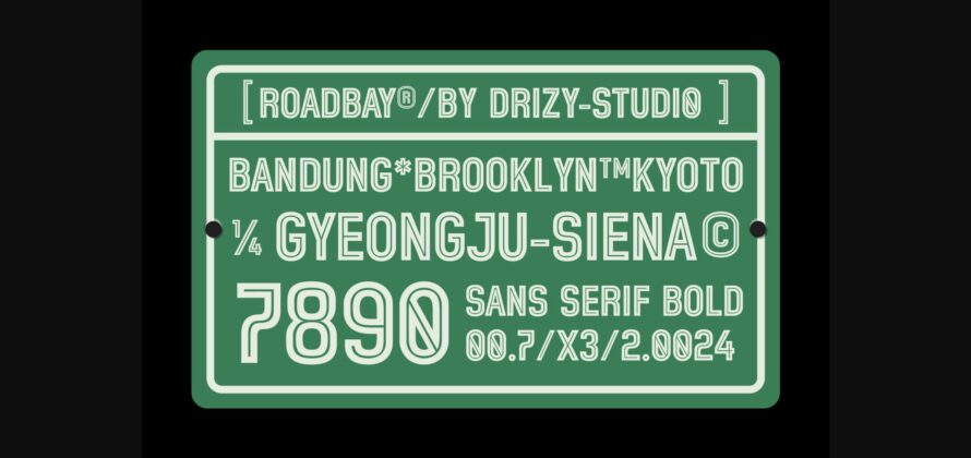 Roadbay Inline Bold Condensed Font Poster 4