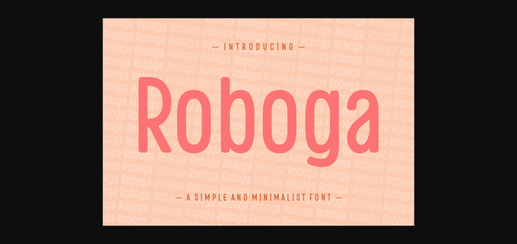 Roboga Font Poster 3