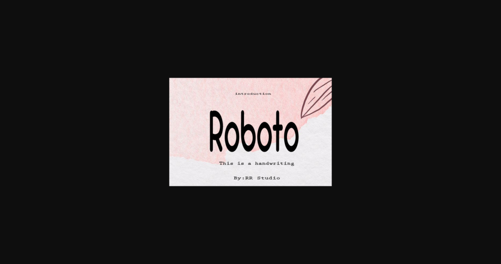 Roboto Font Poster 3