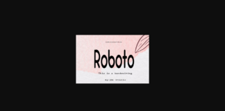 Roboto Font Poster 1