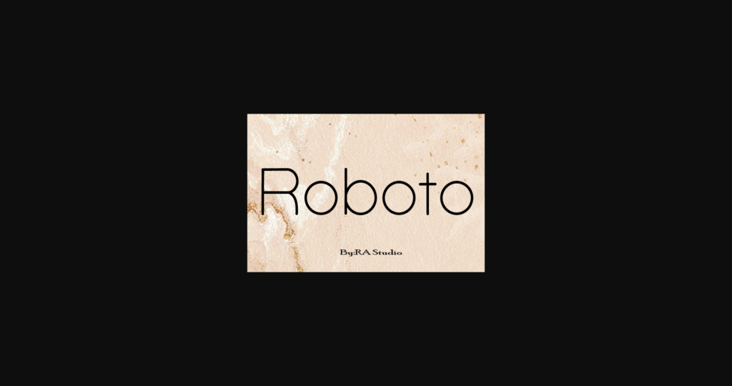 Roboto Font Poster 3