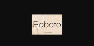 Roboto Font Poster 1