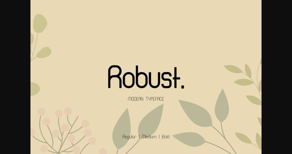 Robust Font Poster 1