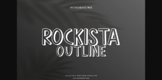 Rockista Outline Font Poster 1