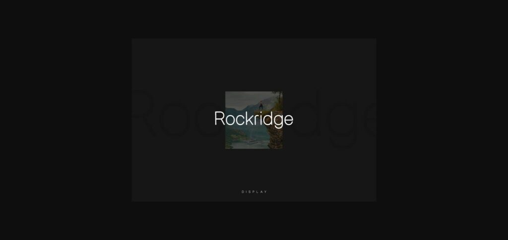 Rockridge Font Poster 7