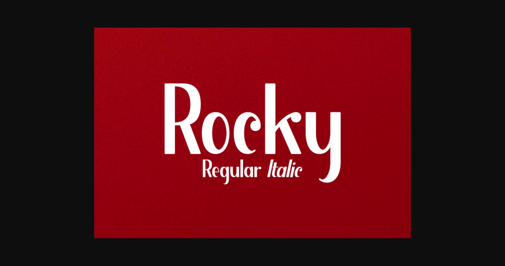 Rocky Font Poster 1