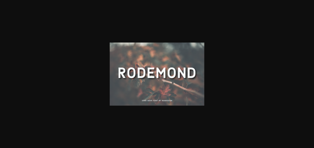 Rodemond Font Poster 3