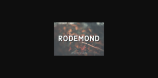 Rodemond Font Poster 1