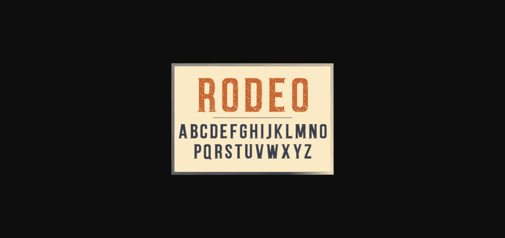 Rodeo Font Poster 3