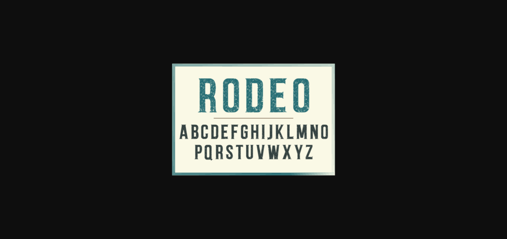 Rodeo Font Poster 4