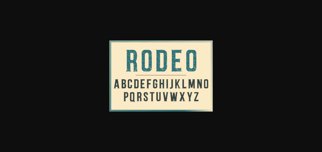 Rodeo Font Poster 5