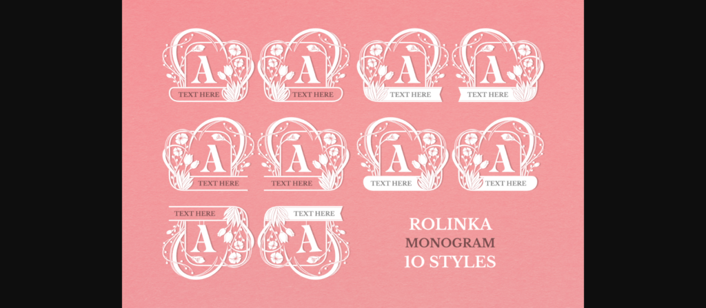 Rolinka Monogram Font Poster 4