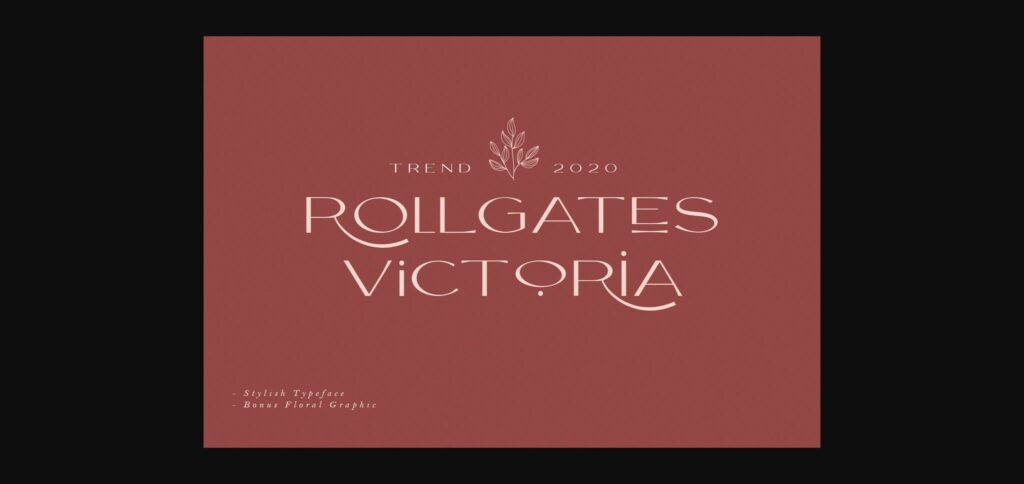 Rollgates Victoria Font Poster 3