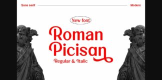 Roman Picisan Font Poster 1