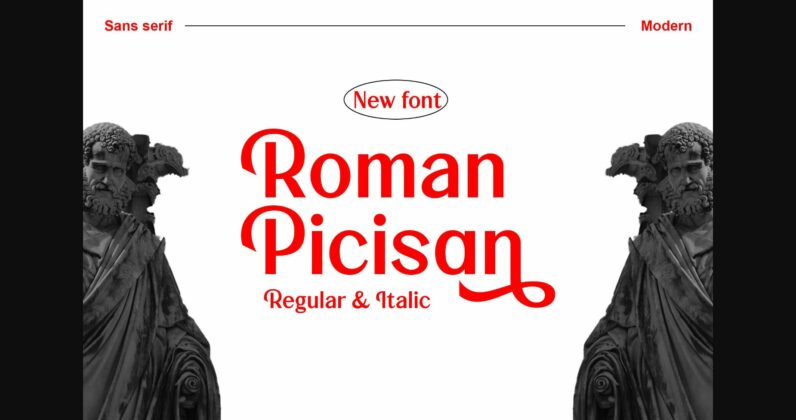 Roman Picisan Font Poster 1