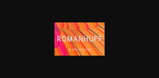 Romanhuff Black Font Poster 1