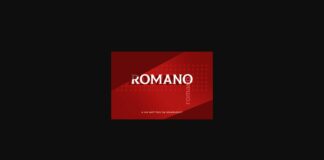 Romano Font Poster 1