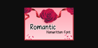 Romantic Font Poster 1