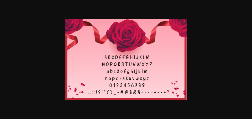 Romantic Font Poster 2