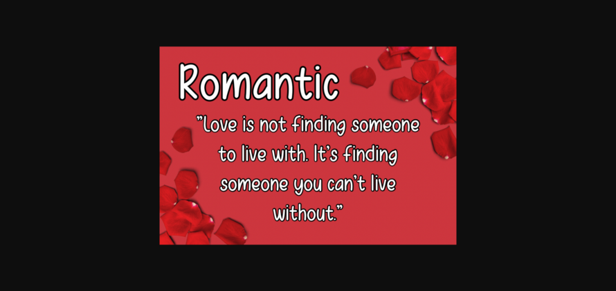 Romantic Font Poster 6