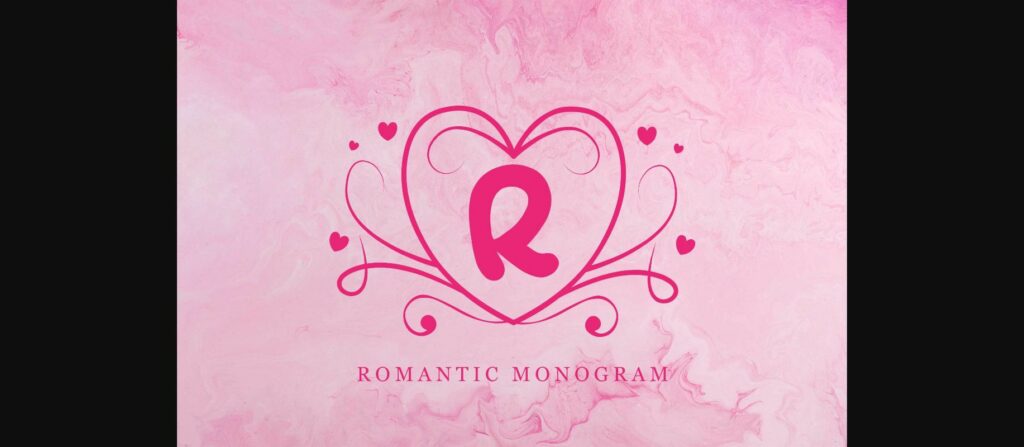 Romantic Monogram Font Poster 1