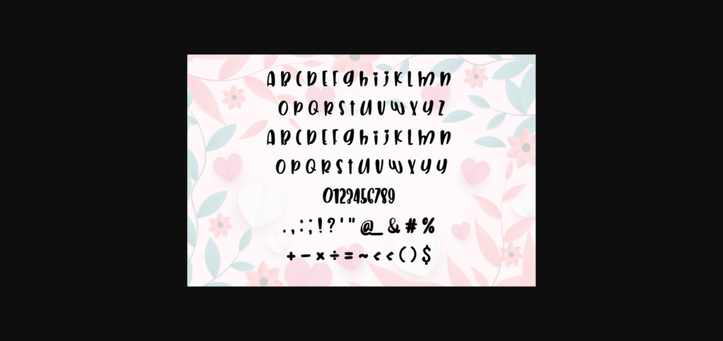 Romantic Valentine Font Poster 2