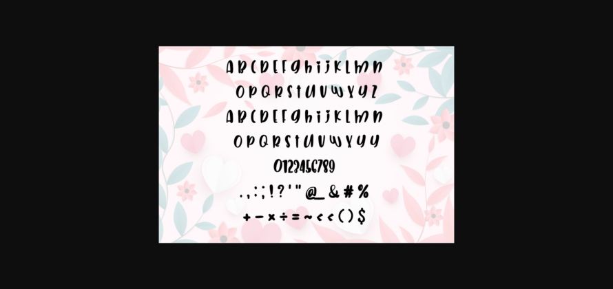 Romantic Valentine Font Poster 2