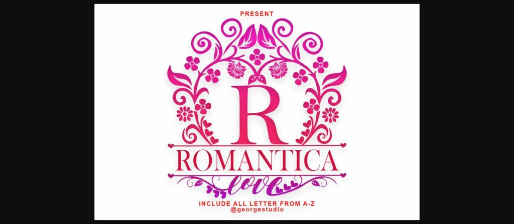 Romantica Monogram Font Poster 3
