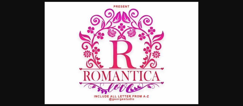 Romantica Monogram Font Poster 1